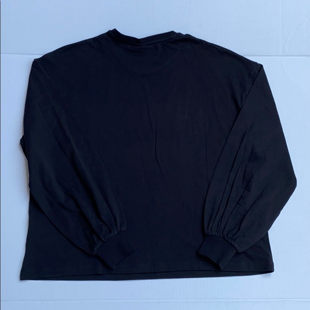 PUMA Women's Classic Logo Long-Sleeved Top - Black - Picture 7 of 7